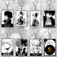 My Hero Academia Anime Keychain Izuku Shouto Midoriya Bakugou Cute colorless black and white ver