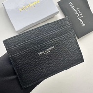 [Original Authentic with Packaging Box] SAINT LAURENT YSL Grain Leather 100% Genuine Leather Card Ho