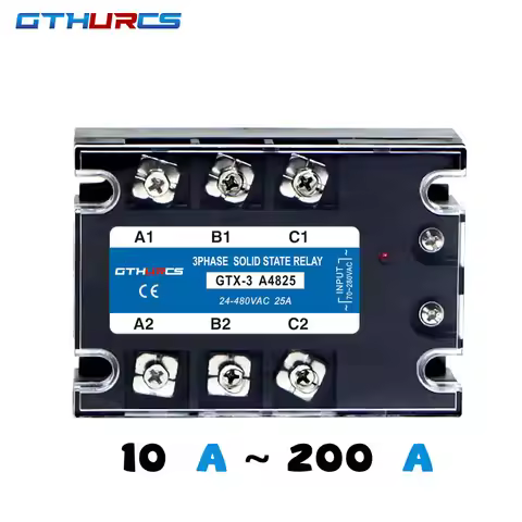 DC-AC AC-AC Three Phase Solid State Relay 3-SSR 10A 25A 40A 60A 80A 100A 120A 200A 70-280V AC Contro