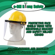 Protective Face Shield Visor With Removable Bracket And Safety Helmet COMBO | e-BM Riang Safety™