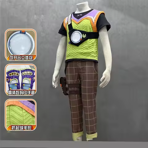 New Fantasy Game Valorant Gekko Cosplay Costume Shirt Sweater Pants Bag To Choose For Game Party Hal