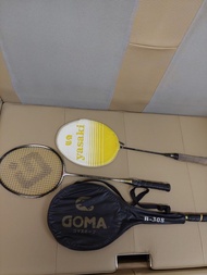 GOMA B-308 and Yasaki Badminton Rackets with Covers