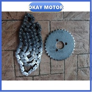 TIMING CHAIN GEAR SET DEMAK EVO Z , DV110 , EVO ZR WITH SPROCKET CAM 90L