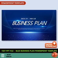 1-Set PPT Blue Business Plan PowerPoint Template | PPT Editable High Quality Template (SW1111)
