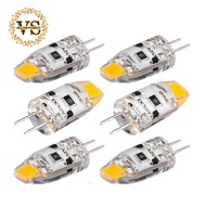 6PCS G4 LED Bulb 12V DC Dimmable COB LED G4 Bulb 1.5W 360 Beam (Warm White)