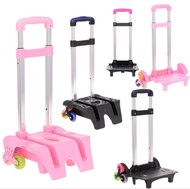 【CW】 3 wheel trolley school bag Luggage Children 2/6 Wheels Expandable Rod Function Trolly Chariot