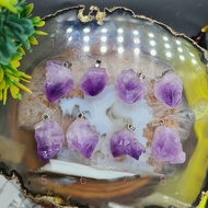 Bahia Amethyst Elestial Point Necklace - Cathedral Amethyst Healing Crystal Pendant
