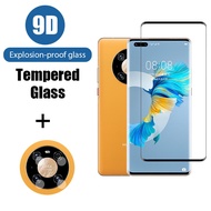 2 in 1 HD Huawei Mate 40 Pro Tempered Glass Cover Screen Protector with Camera Lens Protector for Huawei Mate 30 Pro 5G P50 P40 P30 P20 Pro P40 Pro+