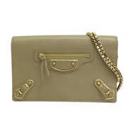 City Classic Metallic Edge WOC 肩背包 灰色 牛皮【BALENCIAGA 巴黎世家】 444169