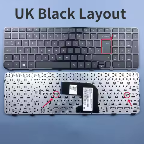 UK Keyboard For HP Pavilion DV6-7000 DV6-7100 7200 7001TX 7002TX 7300 7029 7031 7035 7100 DV6-7200 S