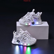 Kid's Light Fashion Cloth Boys Sports Shoes LED Light Shoes Casual Girls Walking Light Shoes