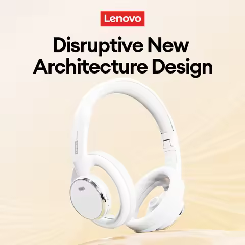 Original Lenovo Gaming over-ear Headset Wireless Bluetooth 6.0 Earphones Foldable Sport Over Ear Hea