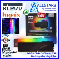 KLEVV 16GB (2x8GB) CRAS X / Cras-X RGB DDR4 3600MHz CL18 RAM Kit / Gaming Deskop RAM / Long DIMM / ARGB / 2pieces KIT