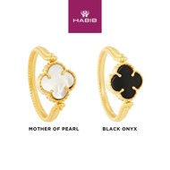 HABIB ( Mother of Pearl / Black Onyx ) Ring in 585/14K Yellow Gold YCLR0022
