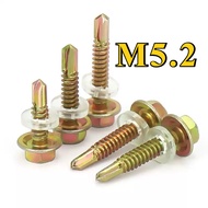 Self Drilling Screw skru besi DS-HW Hexagon Head with Bonded Washer Awing Screw Skru Bumbung 屋顶铁螺丝 M