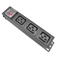 PDU Power Strip C19 Socket Distribution Unit Cabinet 3 Way AC Socket Aluminum alloy shell iec C14 po