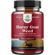 Natures Craft 1000 Mg Horny Goat Weed Supplement For Drive And Stamina - Pure Epimedium With Tongkat Ali Maca Root Ginse