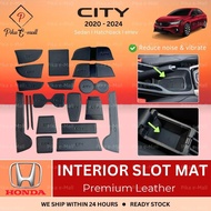 LEATHER Honda City Interior Slot Mat Anti Slip Mat Car RS Ehev City Hatchback Honda City GN2 Accesso
