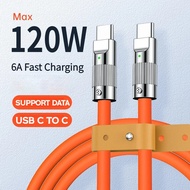 USB Type C To USB C Cable 1M/1.5M/2M USB C 120W Fast Charging Charger Wire Cord For Samsung Xiaomi  