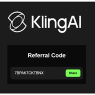 Kling AI Referral Code 7BPAK7CKTBNX Video Editing AI generated Software App