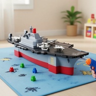 Large-Scale RC Waterjet Aircraft Carrier Model Toy for Boys & Kids Model Mainan Kapal Pengangkut Air