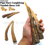 Pipa Rokok Once Cangklong Tanduk Rusa Asli Big Size