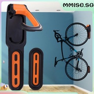 [mmise.sg] Bike Wall Hanger Vertical Bicycle Mount Cycling Wall Rack (Black Orange)