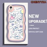 CHENYYKA Casing Ponsel untuk OPPO A37 A37F A76 A96 A36 A57 2016 A39 Casing bening berombak kualitas tinggi anjing Case hp Cinnamoroll penutup Cover