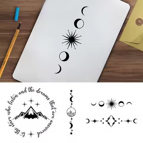 Acotar Velaris Vinyl Car Sticker Decals, Sarah J Maas Wall Decals Home Mural Decor, Feyre's Tattoo V