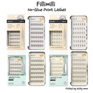 Fillimilli No-Glue Point Lashes Triple A / V / I / W – Beginner Friendly Cluster False Lashes with B