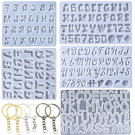 Alphabet Epoxy Resin Silicone Mold Letter Number Mould DIY Keychain Earring Pendant Epoxy Resin Jewe