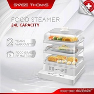Swiss Thomas  Electric Food Steamer 3 Tier Large Capacity 24L Pengukus Makanan Elektrik