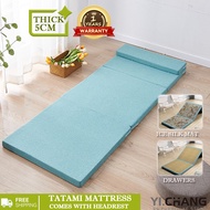 YICHANG Thick 10cm Foldable Foam Mattress Free Storage Bag Sponge Folding Mattress Office Student Nap Mat Single Size Mattress