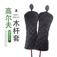 Golf Wood Club Cover Diamond Grid Skull Protection Cover1/3/5/UT Golf Club Cap Cover golf Waterproof