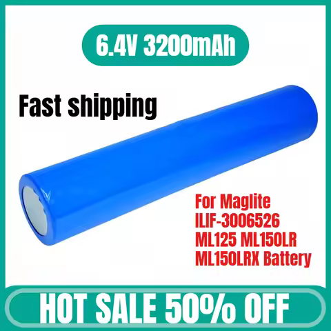6.4V 3200mAh for Maglite ILIF-3006526 ML125 ML150LR ML150LRX Battery