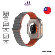 JTLEGEND Lithe Magnetic Band Strap for Apple Watch 41mm/40mm/38mm, Gray Orange