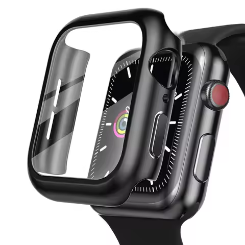 Glass+Case For Apple Watch Series 8 7 6 5 3 SE 45mm 41mm 44mm 40mm 42mm/38 iWatch Screen Protector+C