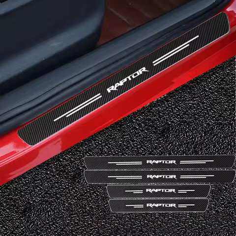 Carbon Fiber Car Sticker Car Door Trunk Protective Strip Decal For Ford Raptor SV1 F150 F250 F350 Mu
