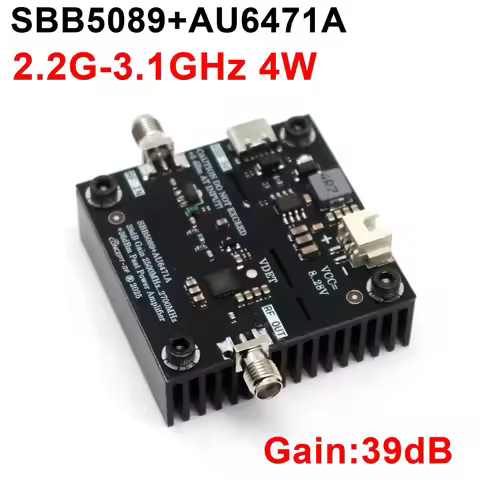 AU6471A 4W 2.4Ghz PA 4W RF POWER Amplifier 39dB Gain 2.2G-3.1GHz For 2.4G Bluetooth WIFI Drone Image