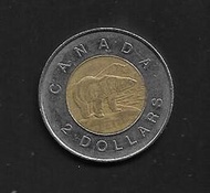 【無限】加拿大1996年2元