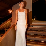 Twilight Shine Maxi Dress : White Crystal (Freesize) | Ready to ship