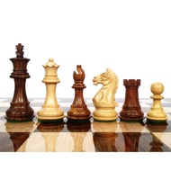 Royal Chess Mall Fierce Knight Staunton Chess Pieces Only Chess Set, Golden Rosewood and Boxwood Woo