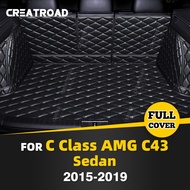 Full Coverage Trunk Mat For Mercedes Benz C Class AMG Sedan C43 2015-2019 18 17 16 Car Cover Pad Int
