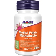 NOW Supplements, Methyl Folate 1,000 mcg, Metabolically Active Folate, Co-Enzyme B Vitamin, 90 Table