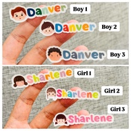 Palette Boy Name Label Sticker Girl Edition Custom Name