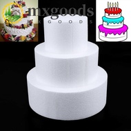 MXGOODS Cake Dummy Modelling 4/6/8 Inch Kitchen Flower Party Round Mould Styrofoam