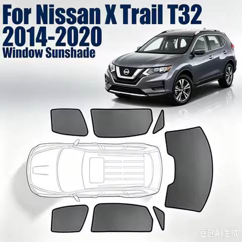 For Nissan X Trail T32 2014 - 2020 Custom Magnetic Car Window Sunshade Curtain Mesh Front Windshield