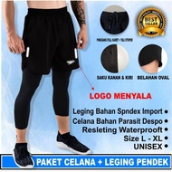 Package Of 2pcs swimming Parachute Pants And swimming Leggings swimming - diving Pants And Leggings