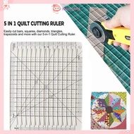 WALLERAB Quilt Cutting Template, 6inch Acrylic Quilt Cut Ruler Template, Universal Transparent 5 in 