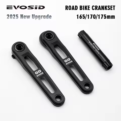 EVOSID Road Bike Crankset 165/170/175mm Crank 40 42 44 46 48T DM Single Chainring 10/11/12 Speed Wit